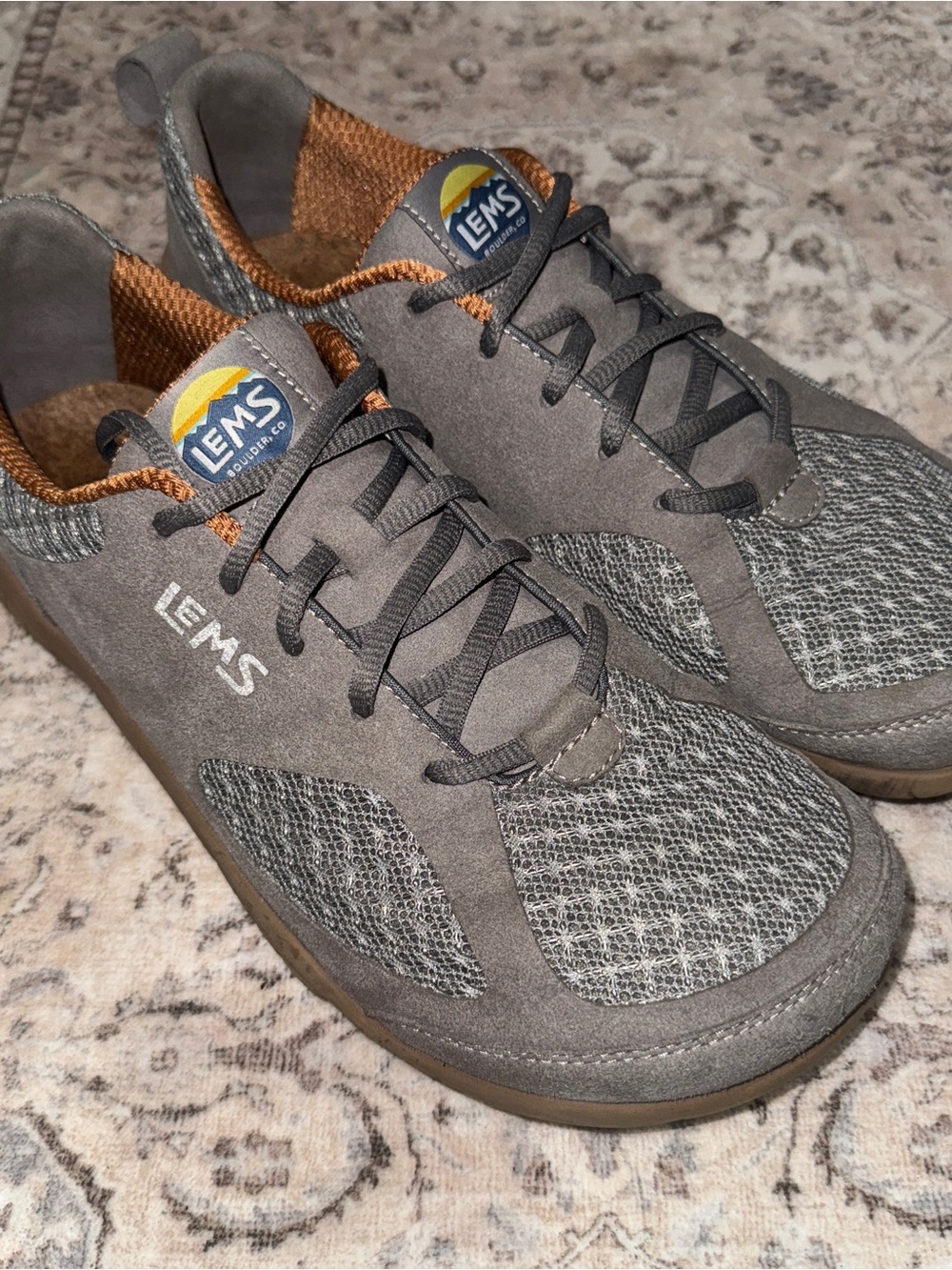 Lems Primal Zen Lace Up Barefoot Sneakers Size 9.5 Mens 11 Women’s Slate Gray